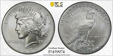 2024 $1 Peace Dollar MS69