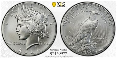 2024 $1 Peace Dollar MS69