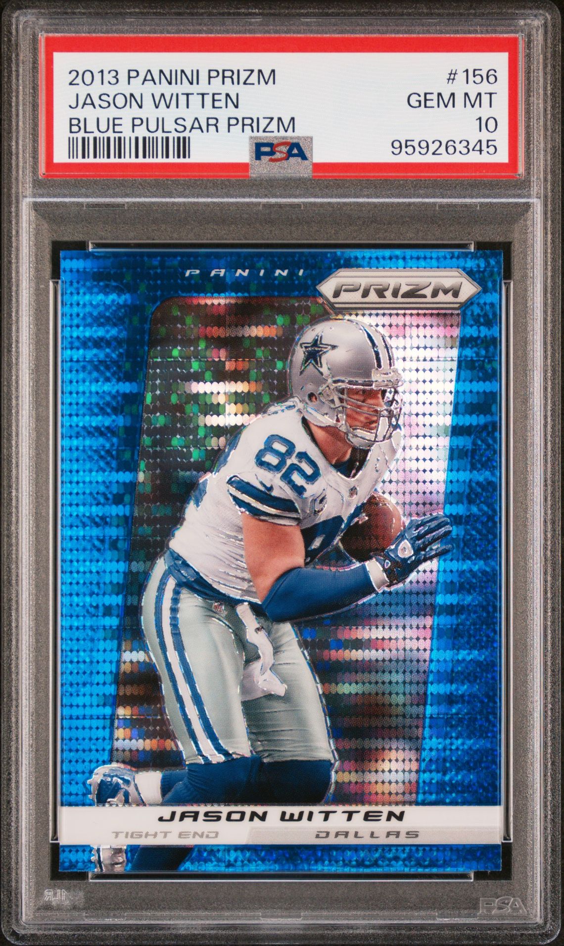 2013 Panini Prizm Jason Witten #156 (Blue Pulsar Prizm) Gem Mt 10 front