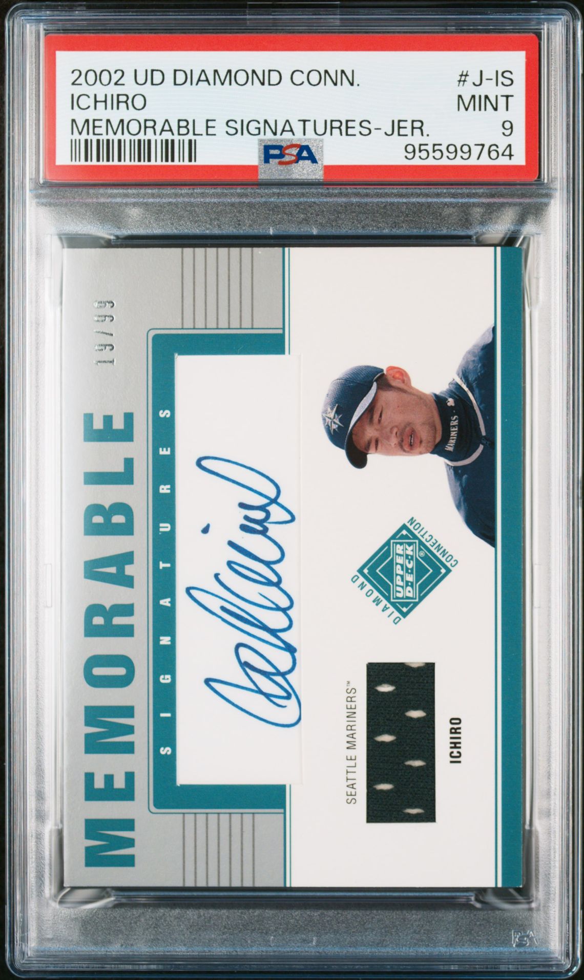 2002 Upper Deck UPPER DECK DIAMOND CONNECTION MEMORABLE SIGNATURES JERSEY JER. #J-IS Ichiro front