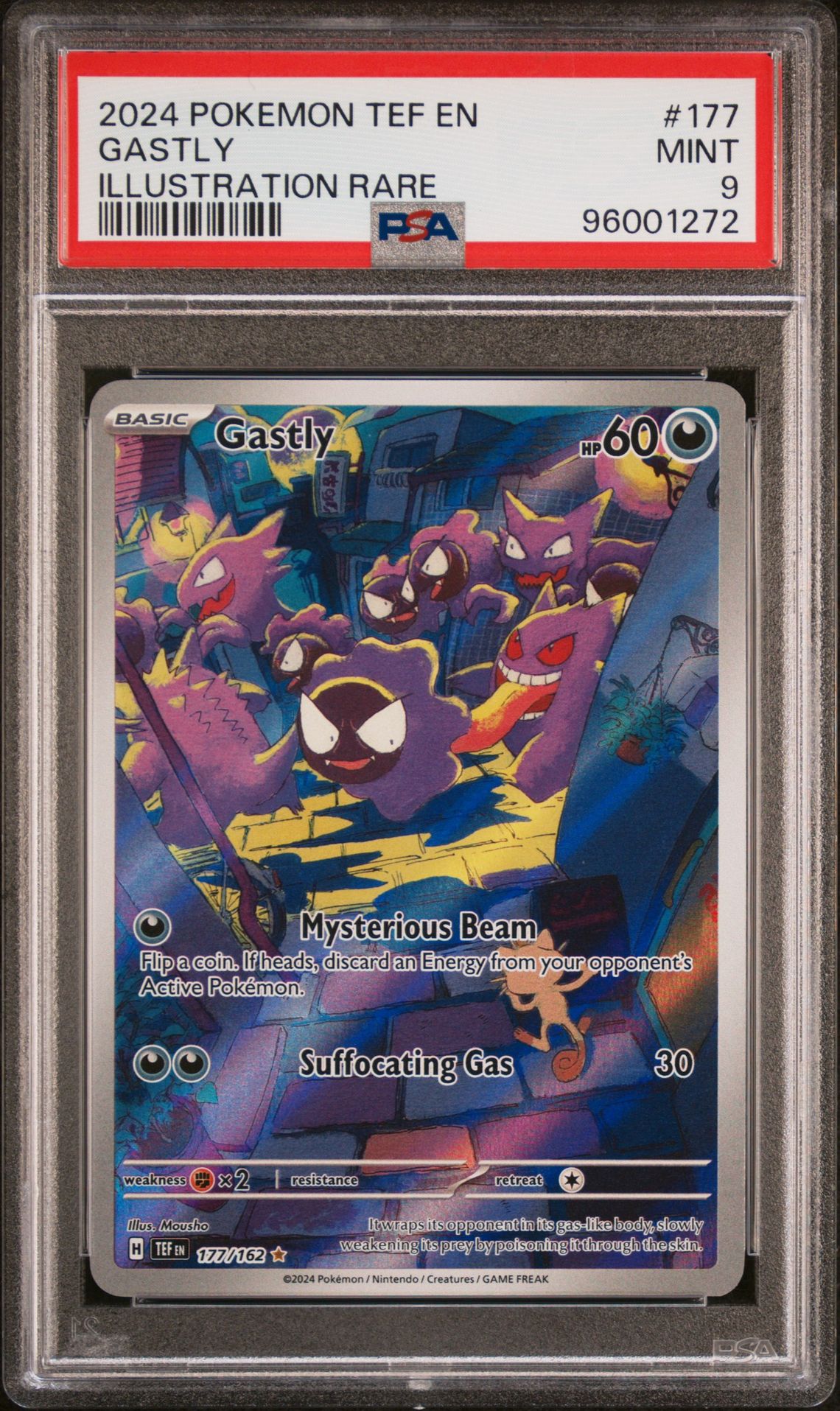 2024 Pokemon POKEMON TEF EN-TEMPORAL FORCES ILLUSTRATION RARE #177 Gastly front