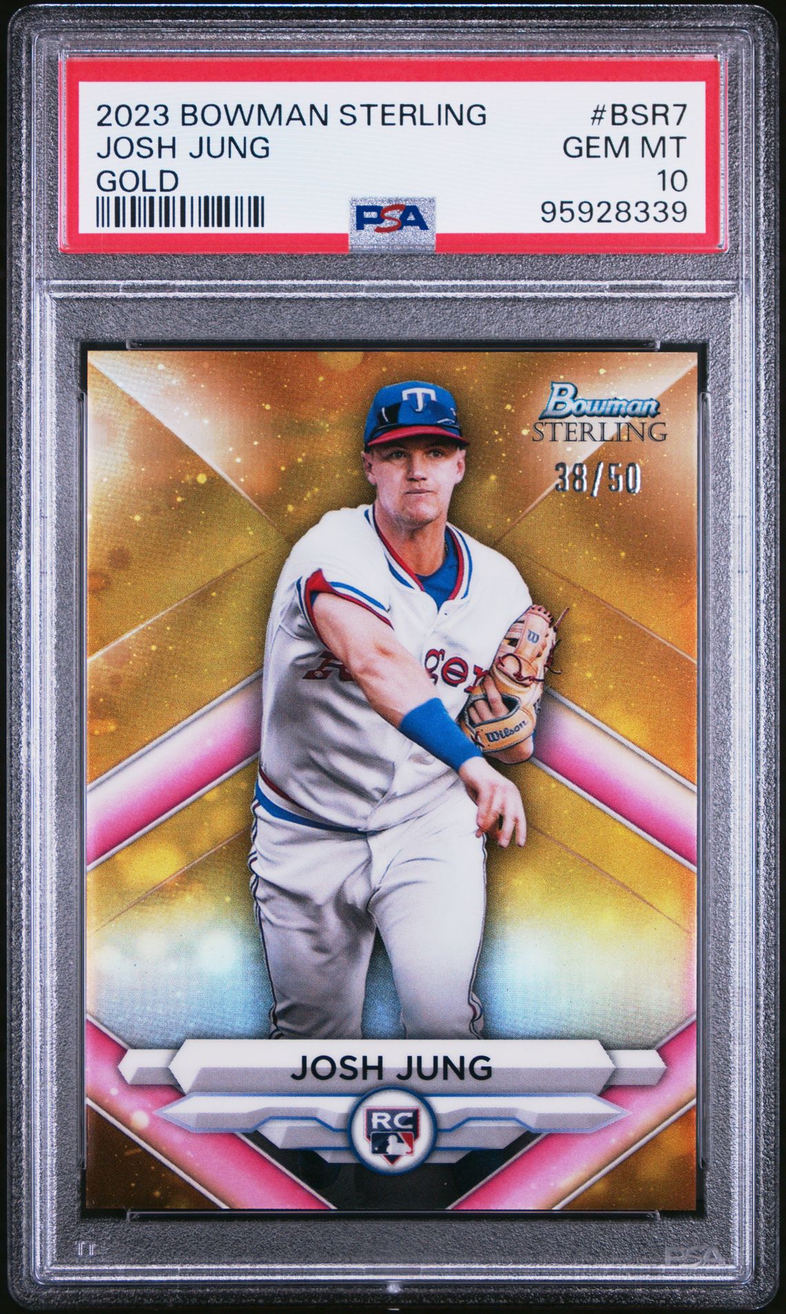 2023 Bowman BOWMAN STERLING GOLD REFRACTOR #BSR7 Josh Jung front