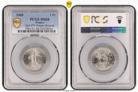 1965 1 Fr Gad-474 Grosse chouette MS68