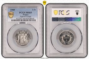 1989 1 Fr Gad-477 Etats MS69