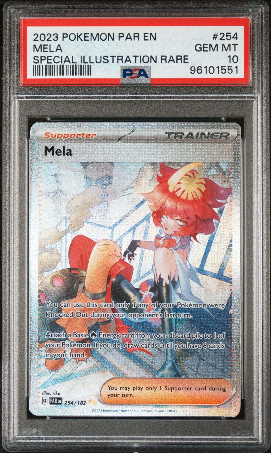 2023 Pokemon POKEMON PAR EN-PARADOX RIFT SPECIAL ILLUSTRATION RARE #254 Mela front