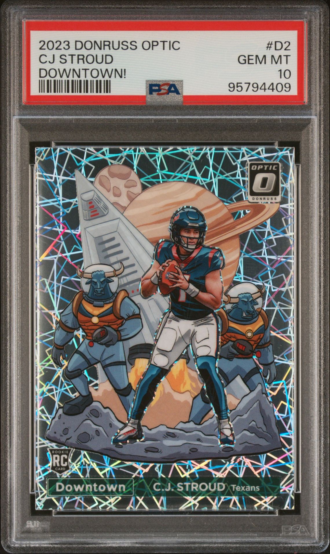 2023 Panini Donruss Optic Downtown! Cj Stroud #D2 (Downtown!) Gem Mt 10 front