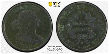 1804 1/2C C-6, Spiked Chin N1BN