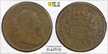 1804 1/2C C-6, Spiked Chin VG8BN