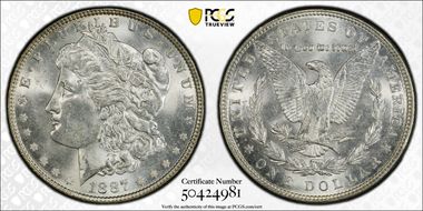 1887 $1 MS63