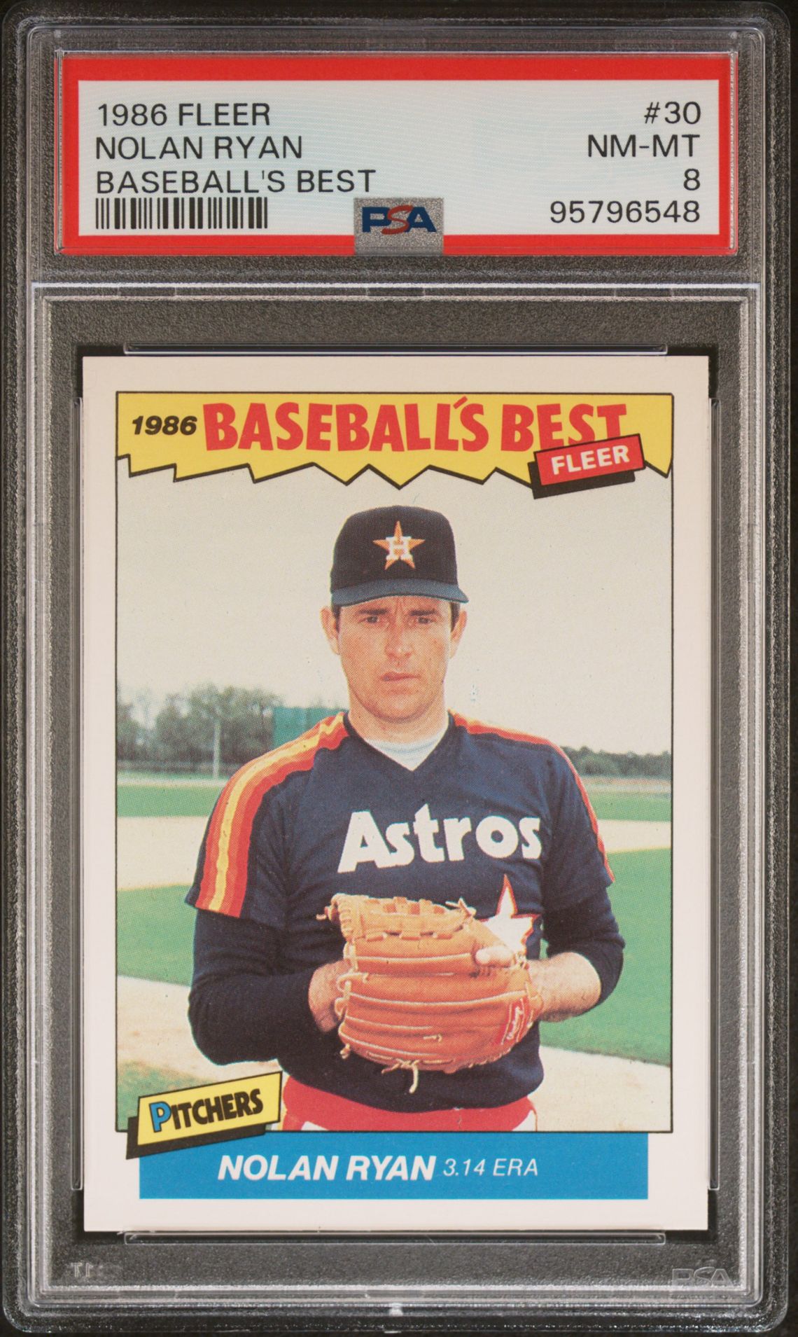 1986 Fleer FLEER BASEBALL'S BEST #30 Nolan Ryan front
