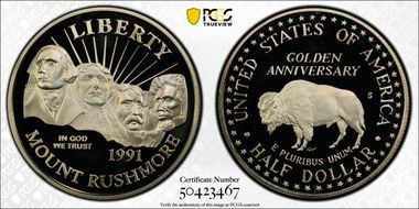 1991-S 50C Mount Rushmore PR69DCAM