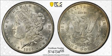 1884-CC $1 MS62