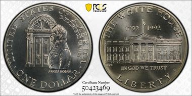 1992-D $1 White House MS69