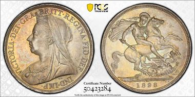 1898 Crown S-3937 LXII Edge MS63