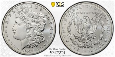 2021-D $1 Morgan Dollar 100th Anniversary MS70