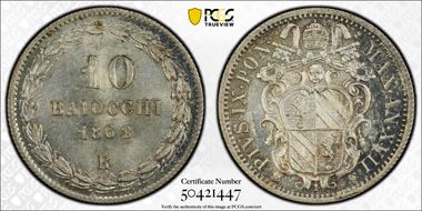 1862-R 10 B Anno XVII MS63