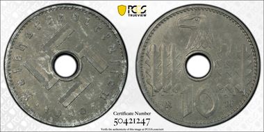 1940-A 10 Pfg Military Issue MS62