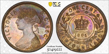 1885 1C MS63BN