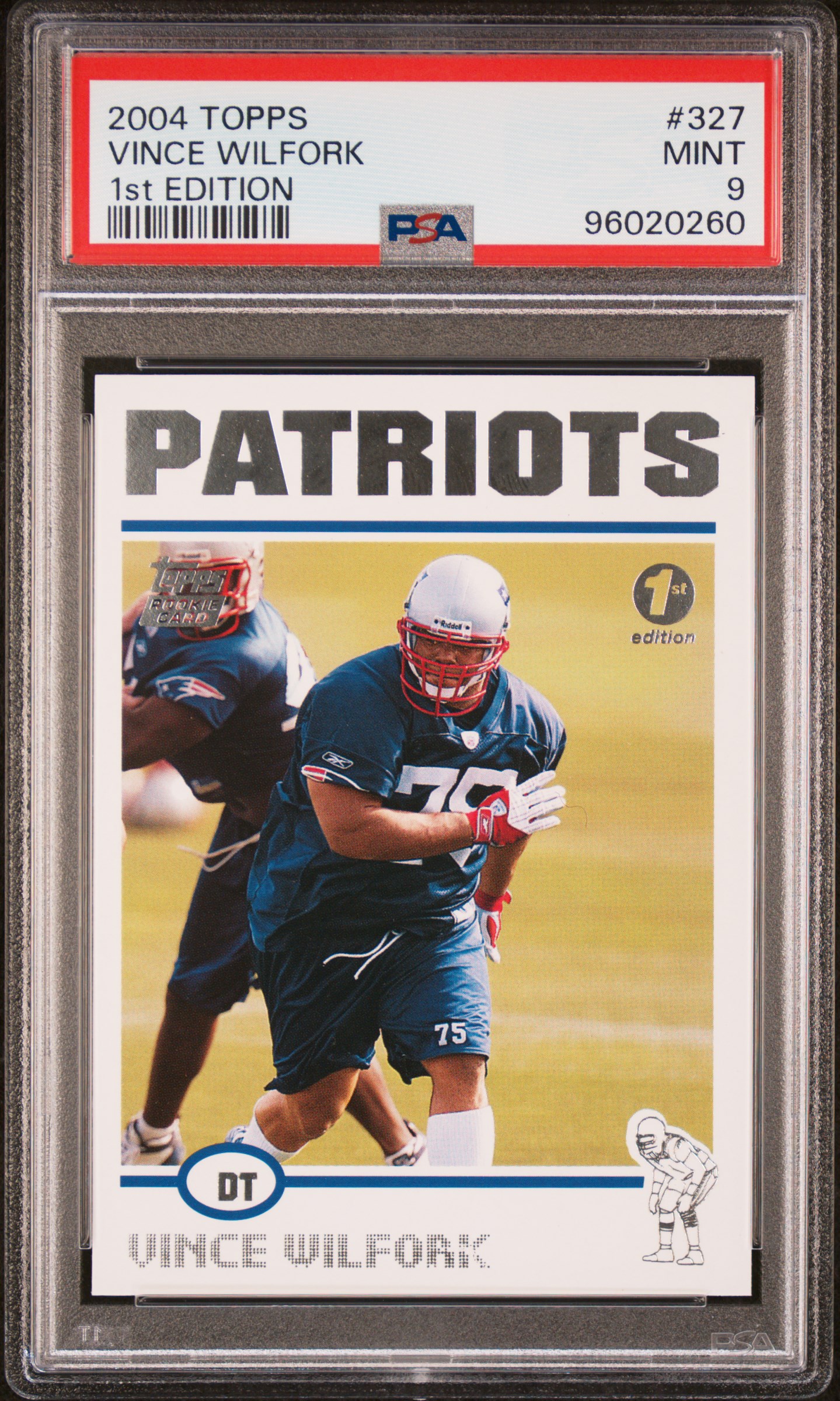 2004 #327 Vince Wilfork 1st Edition PSA 9 Topps