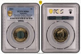 2021 $1 Donation Dollar Colorized MS66