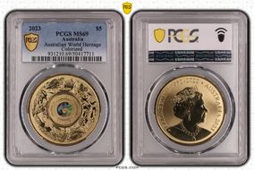 2023 $5 Australian World Heritage Colorized MS69