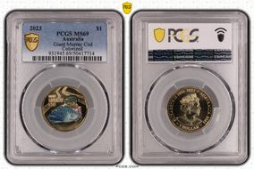 2023 $1 Giant Murray Cod  Colorized MS69