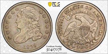 1829 10C Small 10C VF30