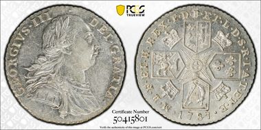 1787 Shil S-3746 Hearts AU58