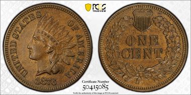 1876 1C AU58BN