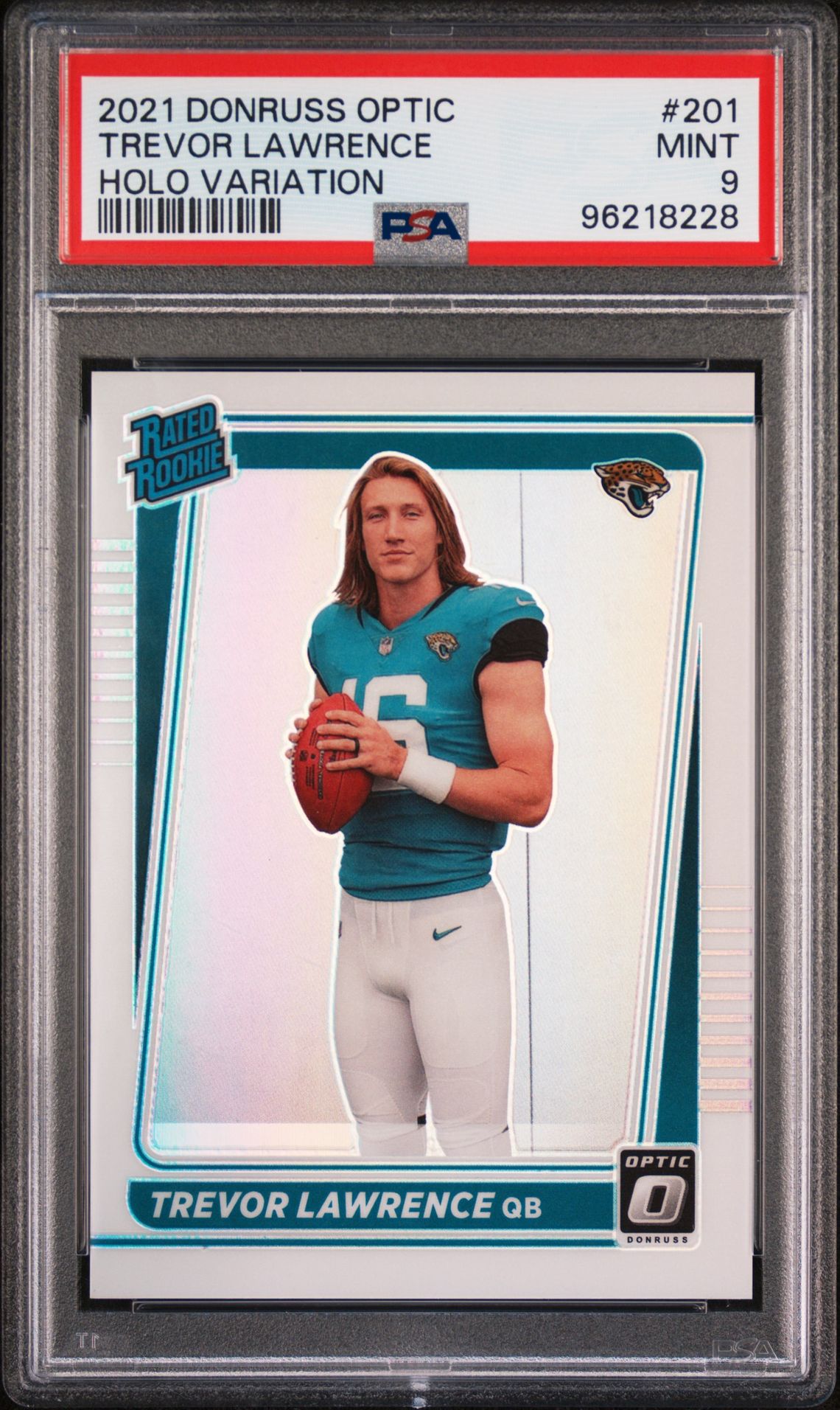 2021 Panini Donruss Optic Trevor Lawrence #201 (Holo Variation) Mint 9 front