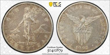 1903-S Peso KM-168 Ag XF45
