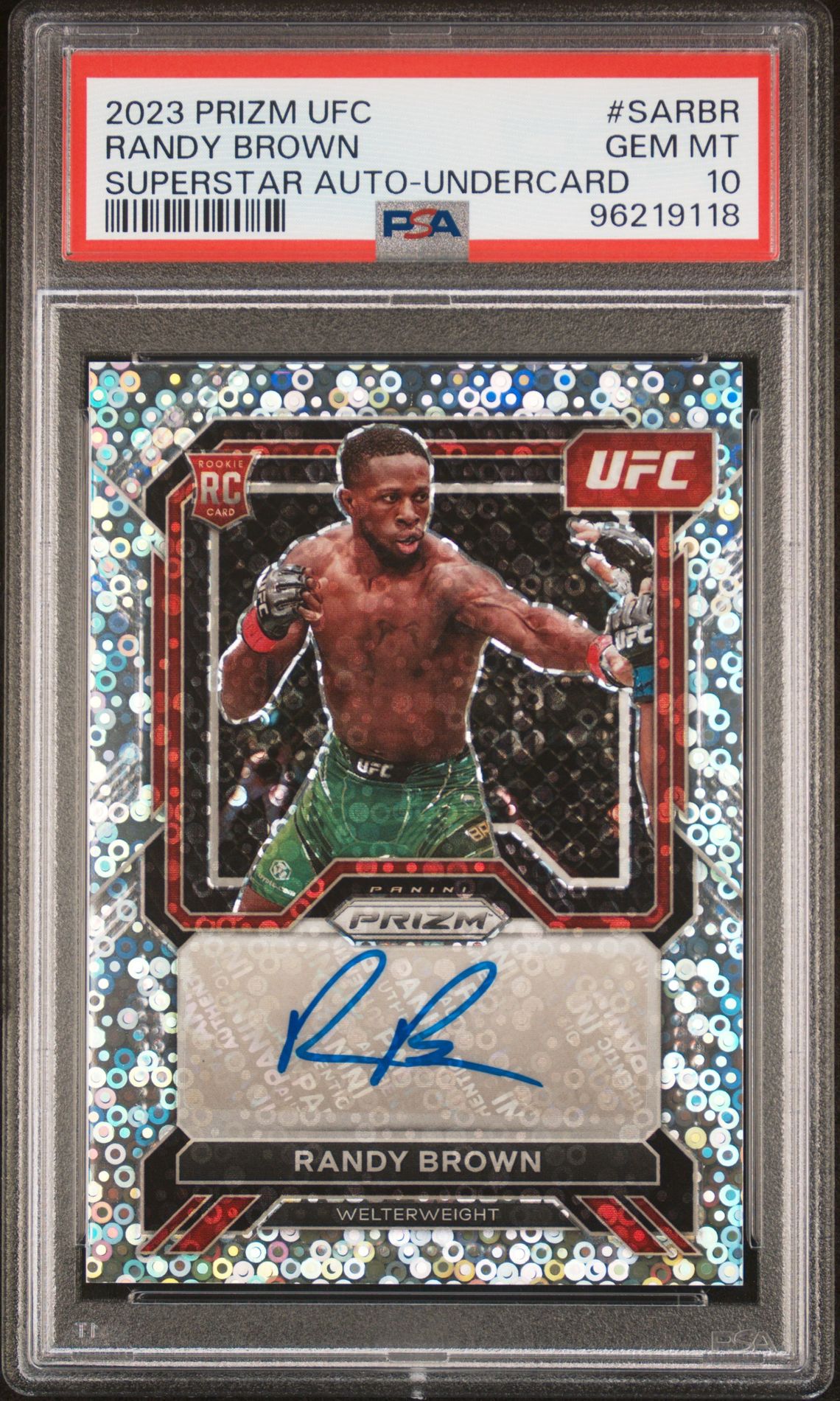 2023 Panini PANINI PRIZM UFC SUPERSTAR AUTOGRAPHS UNDERCARD #SARBR Randy Brown front