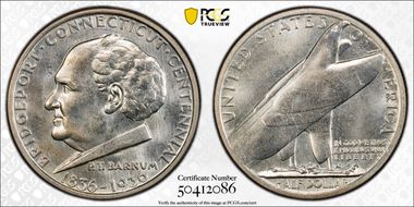 1936 50C Bridgeport MS65