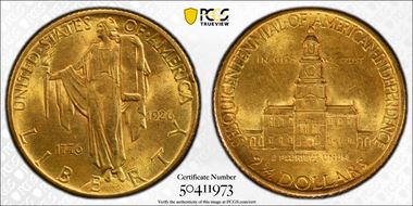 1926 $2.50 Sesquicentennial MS63