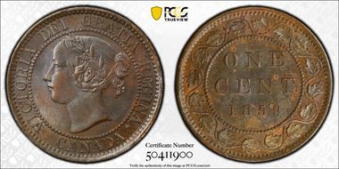 1859 1C Narrow 9 MS63BN