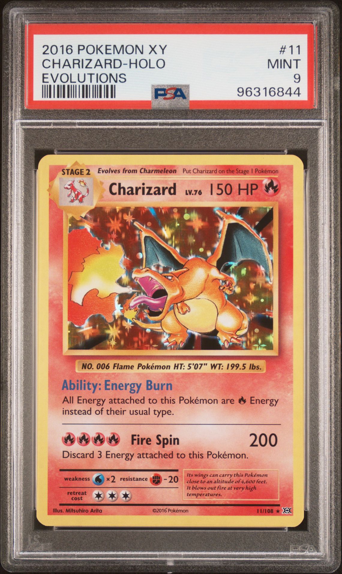2016 Pokemon POKEMON XY EVOLUTIONS #11 Charizard-Holo front