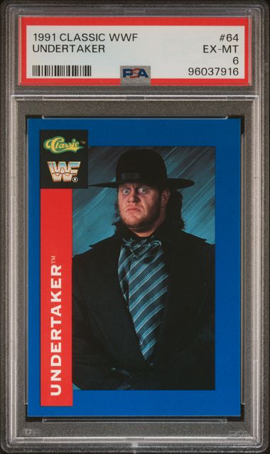 1991 Classic Wwf Ex- Mt #64 Undertaker front