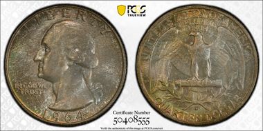 1964-D 25C Type C Reverse, FS-901 MS66