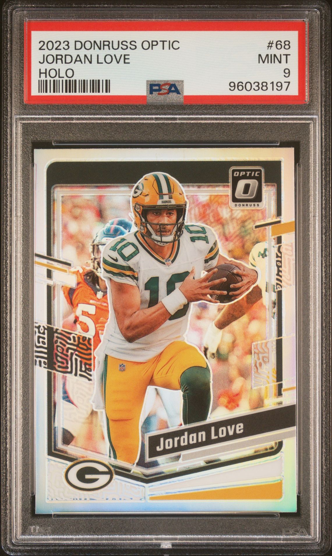 2023 Panini Donruss Optic Jordan Love #68 (Holo) Mint 9 front