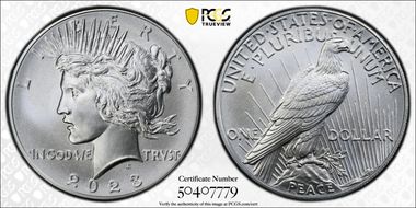 2023 $1 Peace Dollar First Strike MS70