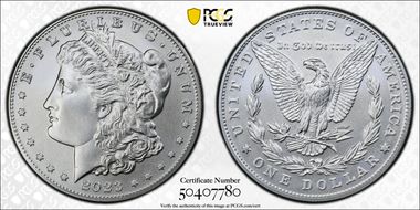 2023 $1 Morgan Dollar First Strike MS70