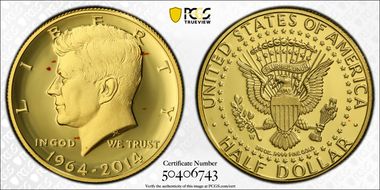 2014-W 50C Gold JFK 50th Anniversary PR69DCAM
