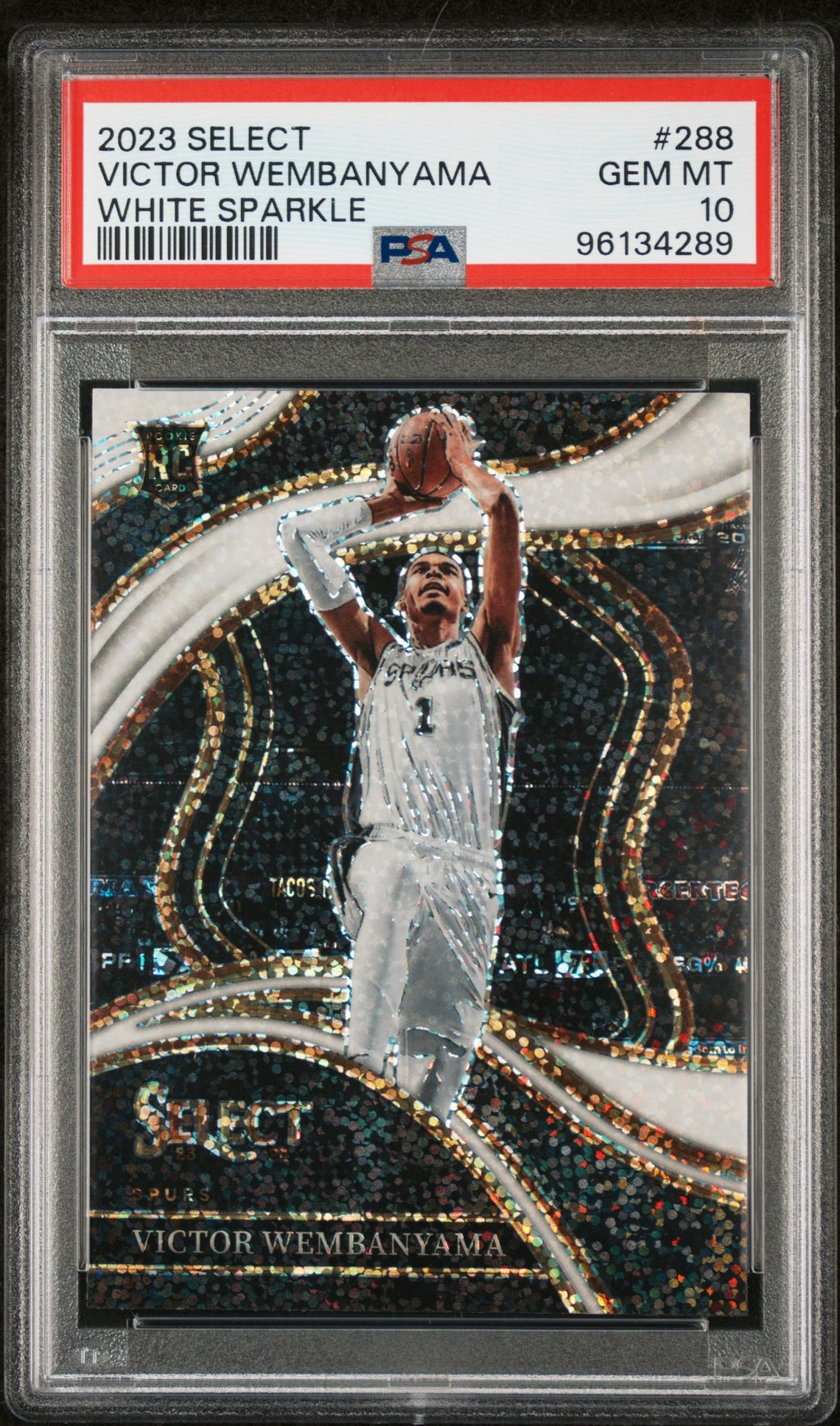2023 Panini PANINI SELECT WHITE SPARKLE #288 Victor Wembanyama front