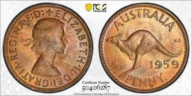 1959 Y. (p) 1D MS63BN