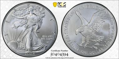 2024-W $1 Burnished Silver Eagle SP69