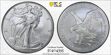 2024-W $1 Burnished Silver Eagle SP70