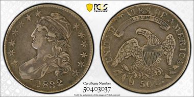 1832 50C Small Letters VF35