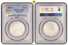 1880-C Rupee SW-6.51 AU58