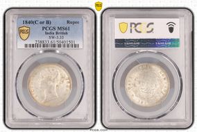 1840(C or B) Rupee SW-3.33 MS61