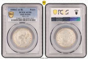 1840(C or B) Rupee SW-3.33 AU58